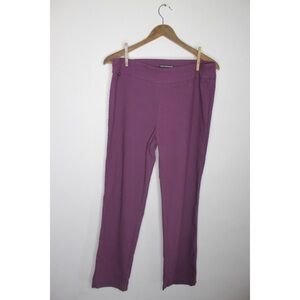 Counterparts Pull On Purple Textured Cropped Pants 12 31